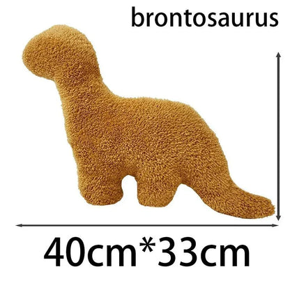 Avelena | Dino Nugget Plüschkissen: Niedliches Dino-Hühnchen Nugget Kissen