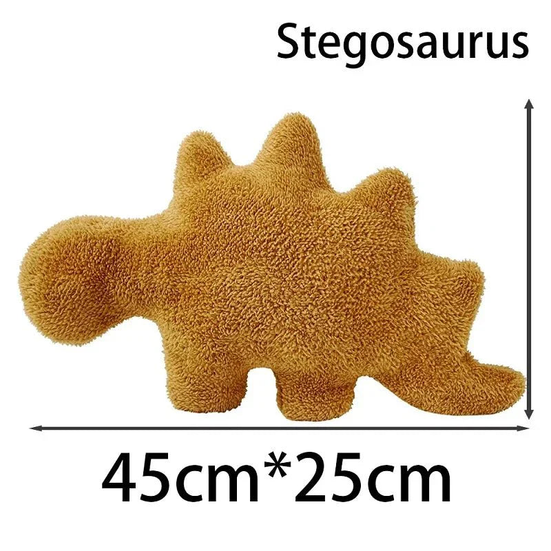 Avelena | Dino Nugget Plüschkissen: Niedliches Dino-Hühnchen Nugget Kissen