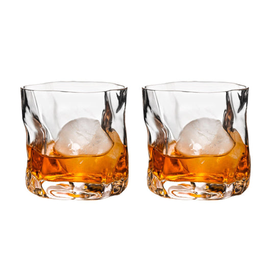 Avelena | Verzerrte Textur Whisky Glas Set