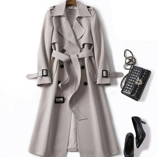 Avelena - einfarbiger trenchcoat für damen