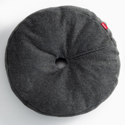 Avelena | Donut Katzenbett aus Wolle Grau Blau