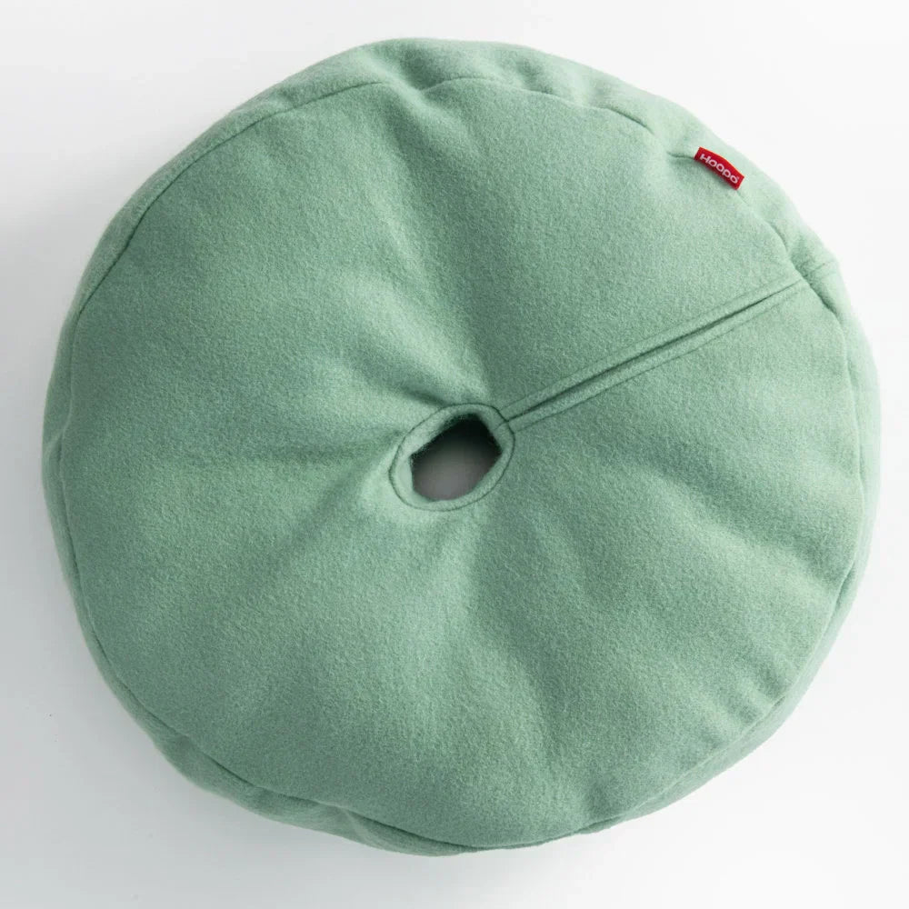 Avelena | Donut Katzenbett aus Wolle Grau Blau