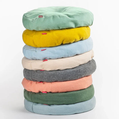 Avelena | Donut Katzenbett aus Wolle Grau Blau