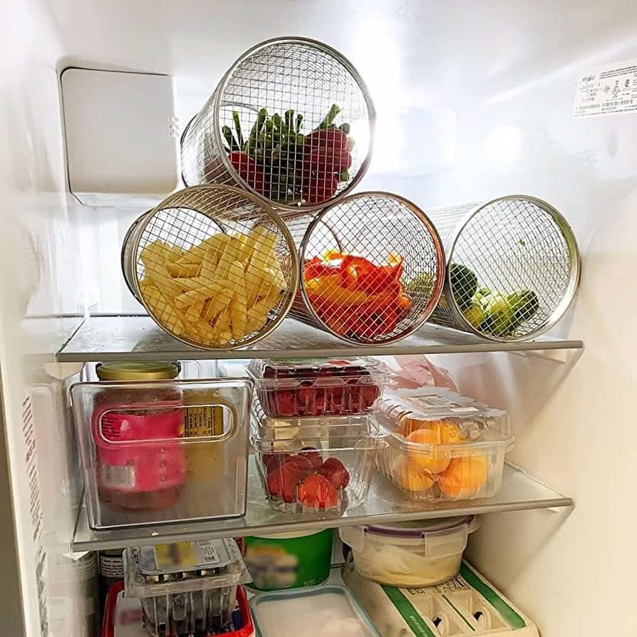 Avelena | Edelstahl BBQ Grillkorb Zylinder für Gemüse und Fleisch