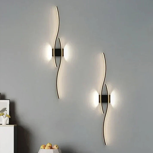 Avelena | Virella Wave LED Wandleuchte | Modernes Design | Warmweiß | Energiesparend