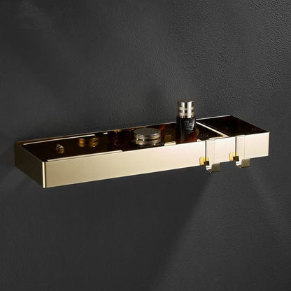 Avelena | ShowerRack - Goldene Badezimmerablage mit Haken