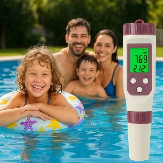 Avelena | Digitaler 7-in-1 Smart Wasserqualitätsprüfer mit mobiler App-Konnektivität