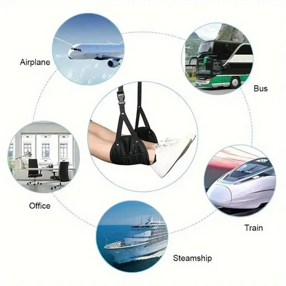 Avelena | 2-Pack Fußhängematte, Tragereise- und Untertisch-Beinstütze mit verstellbaren Riemen