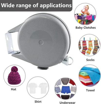 Avelena | Ausziehbare Waschleine mit schwenkbarer Wandhalterung