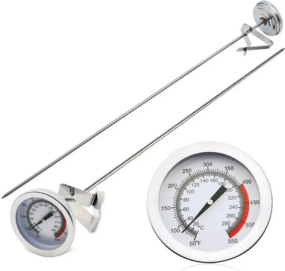 Avelena | Edelstahl Frittierthermometer mit langem Griff