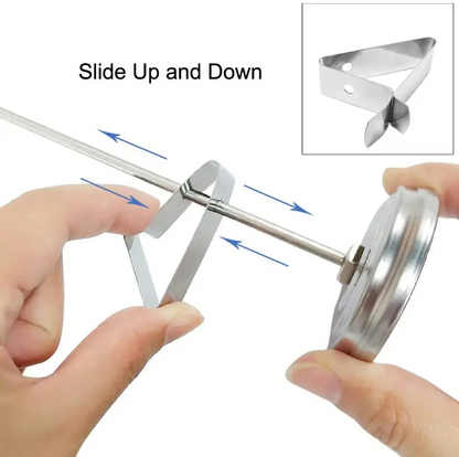 Avelena | Edelstahl Frittierthermometer mit langem Griff