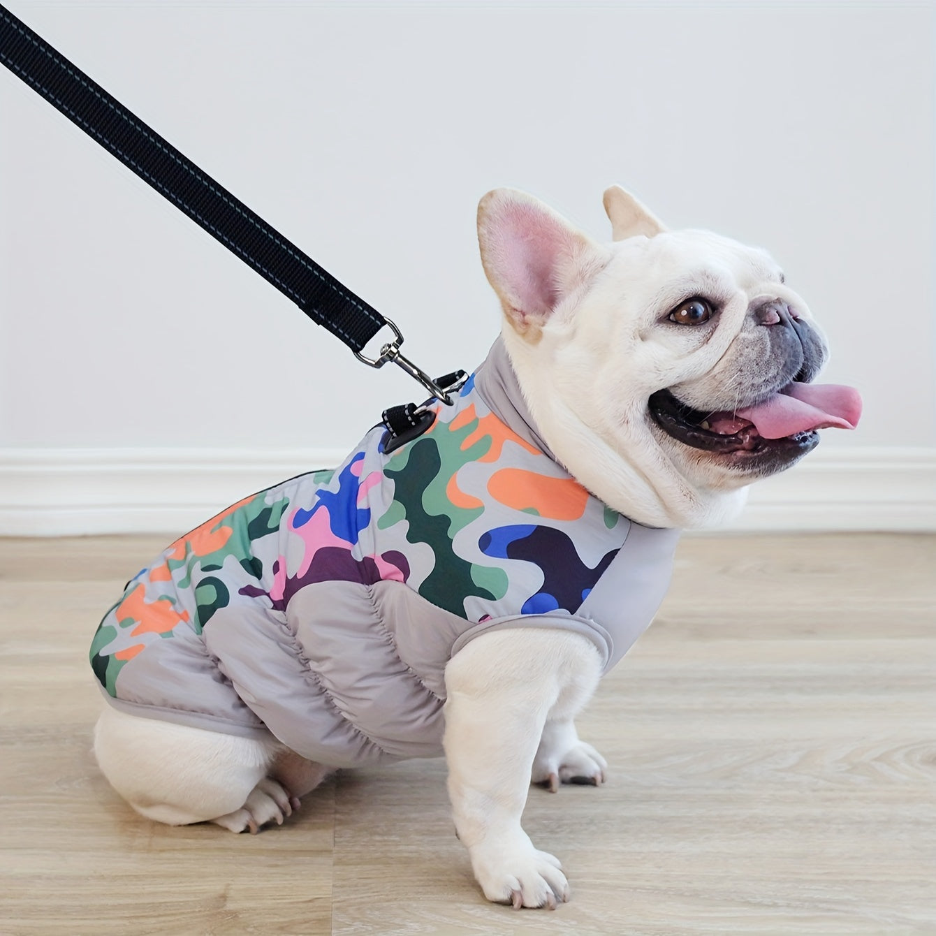 Avelena | Arcticpaw Frenchie Warme Jacke Wasserdicht Winter Gemütliche Jacke Mit Leine Seil