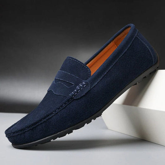 Luxuriöse, stilvolle, winterwarme Wildleder-Loafer für Herren