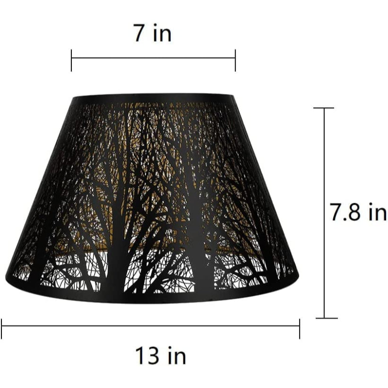Avelena | Medium Lampenschirm, Barrel-Stofflampenschirm für Tischlampe und Stehlampe, 7x13x7.8 Zoll, naturbelüftetes Leinen, handgefertigt, Spider (weiß)