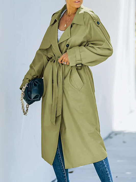 Avelena – stylischer langer Trenchcoat für Damen | Winter