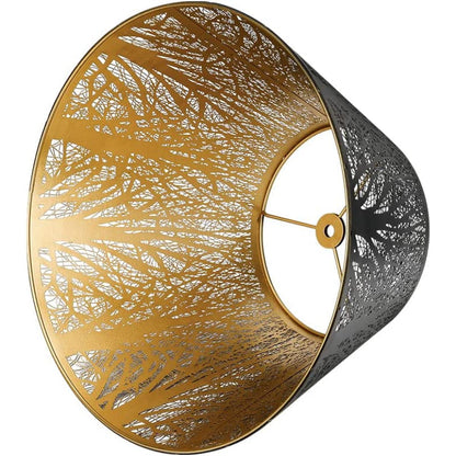 Avelena | Medium Lampenschirm, Barrel-Stofflampenschirm für Tischlampe und Stehlampe, 7x13x7.8 Zoll, naturbelüftetes Leinen, handgefertigt, Spider (weiß)