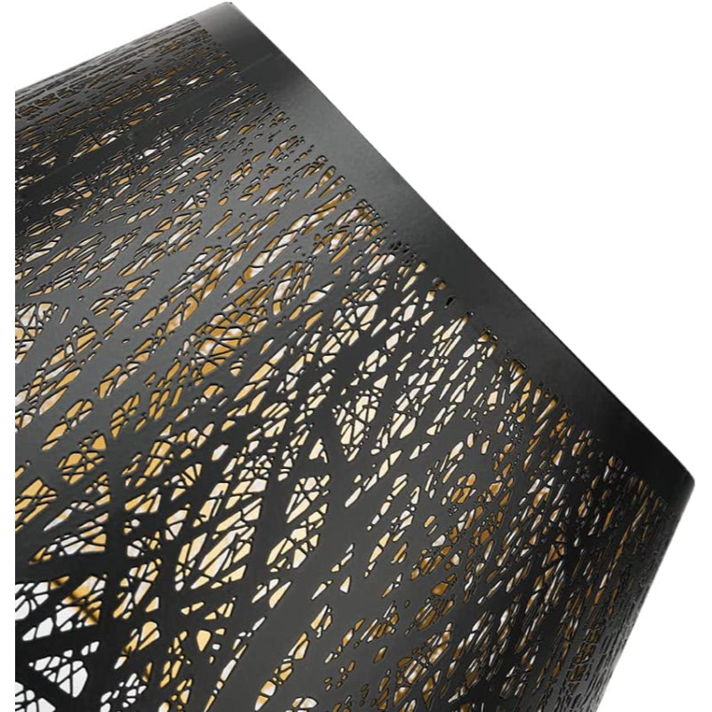 Avelena | Medium Lampenschirm, Barrel-Stofflampenschirm für Tischlampe und Stehlampe, 7x13x7.8 Zoll, naturbelüftetes Leinen, handgefertigt, Spider (weiß)