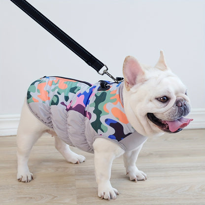 Avelena | Arcticpaw Frenchie Warme Jacke Wasserdicht Winter Gemütliche Jacke Mit Leine Seil