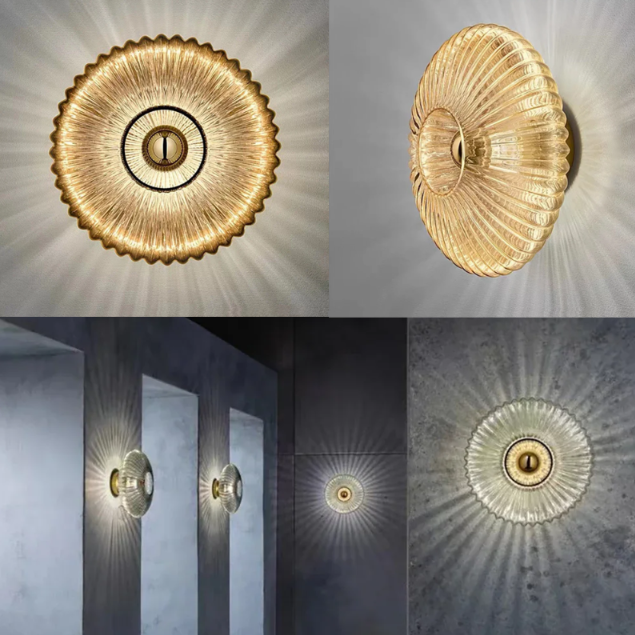 Avelena | NimbusFlux - Glas Wandlampe mit Golvend Licht