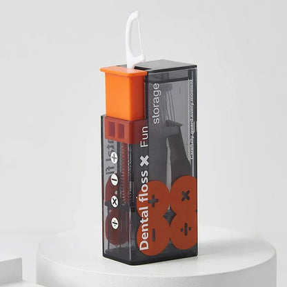 Avelena | Tragbarer Zahnseiden-Dispenser mit 10 automatisch auswerfbaren Zahnseidensticks