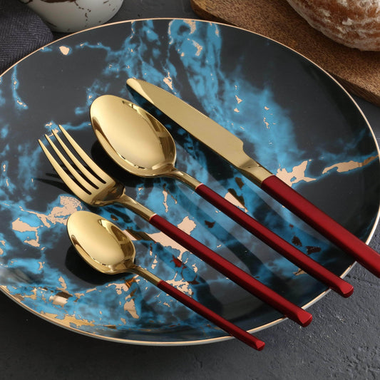 Avelena | Besteckset mit zweifarbigem Gold-Finish