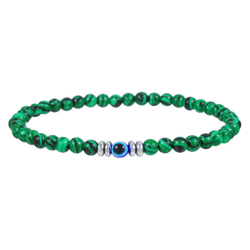 Avelena | Gemachte 4Mm Natürliche Steinarmband mit Bösem Blick Thor Edition für Männer