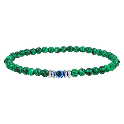 Avelena | Gemachte 4Mm Natürliche Steinarmband mit Bösem Blick Thor Edition für Männer