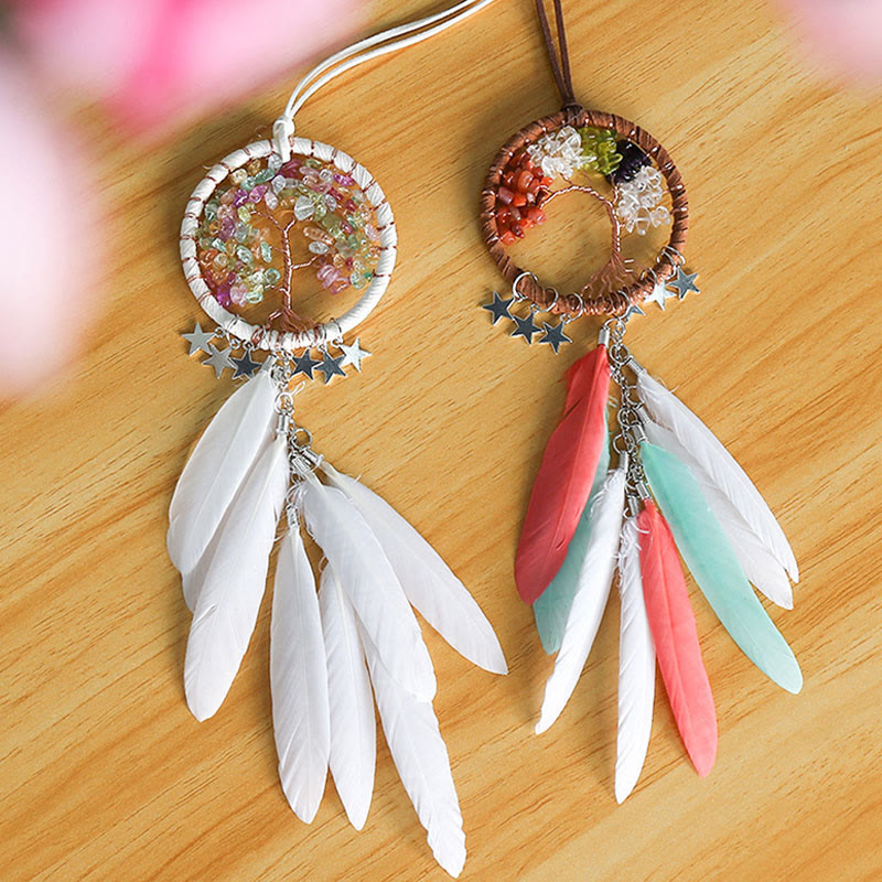 Avelena | Frendorf Lebensbaum Edelstein Traumfänger Hängeschmuck