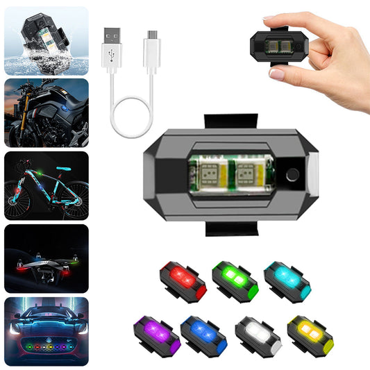 Avelena | 7 Farben LED Flugzeug Stroboskoplichter & USB-Ladung