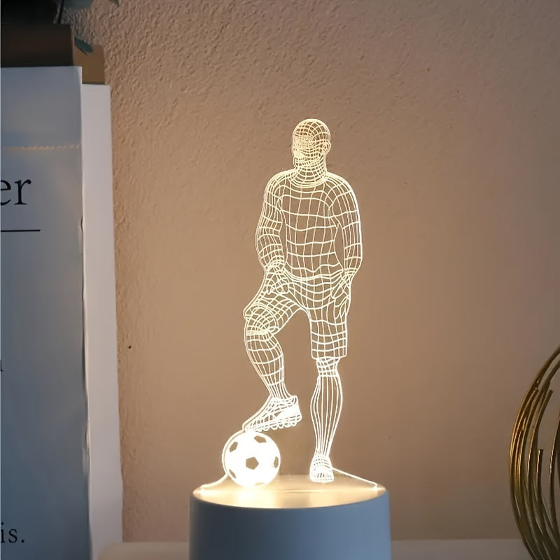 Avelena | Fußballer 3D Lampe – Für eine sportliche Atmosphäre