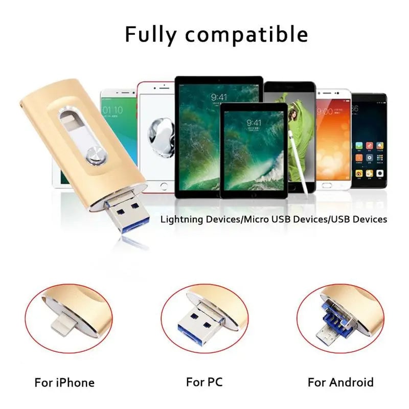 Avelena | 3-in-1 Hochleistungs-USB-Laufwerk mit Fingerabdrucksicherung