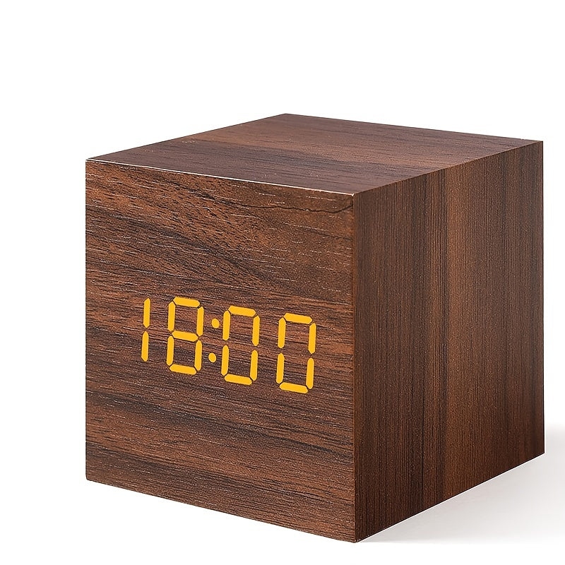 Avelena | Uhr Stilvolle Holzuhr mit Led-Display
