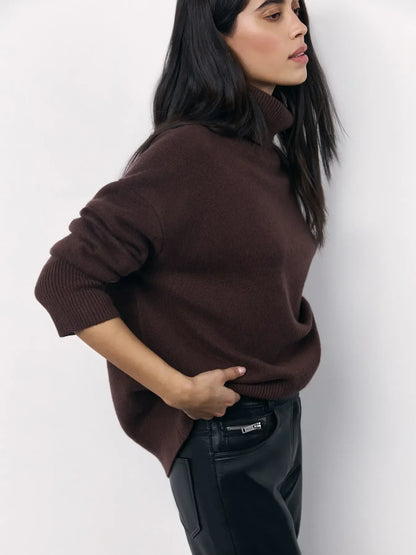 Avelena | Modischer, Weit Geschnittener Pullover für Frauen