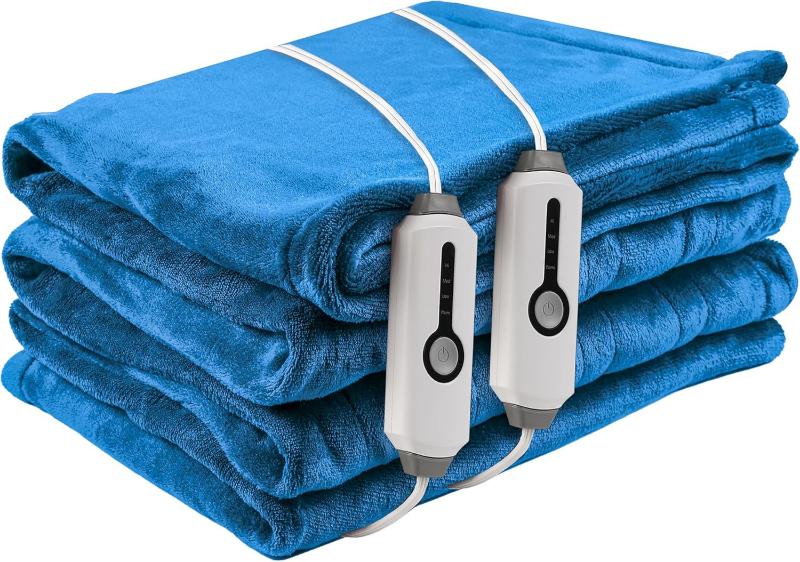 Avelena | Heizbare Elektrische Wurfdecke, Kuschelige Fleece Wärmendecke Mit 4 Wärmeleveln