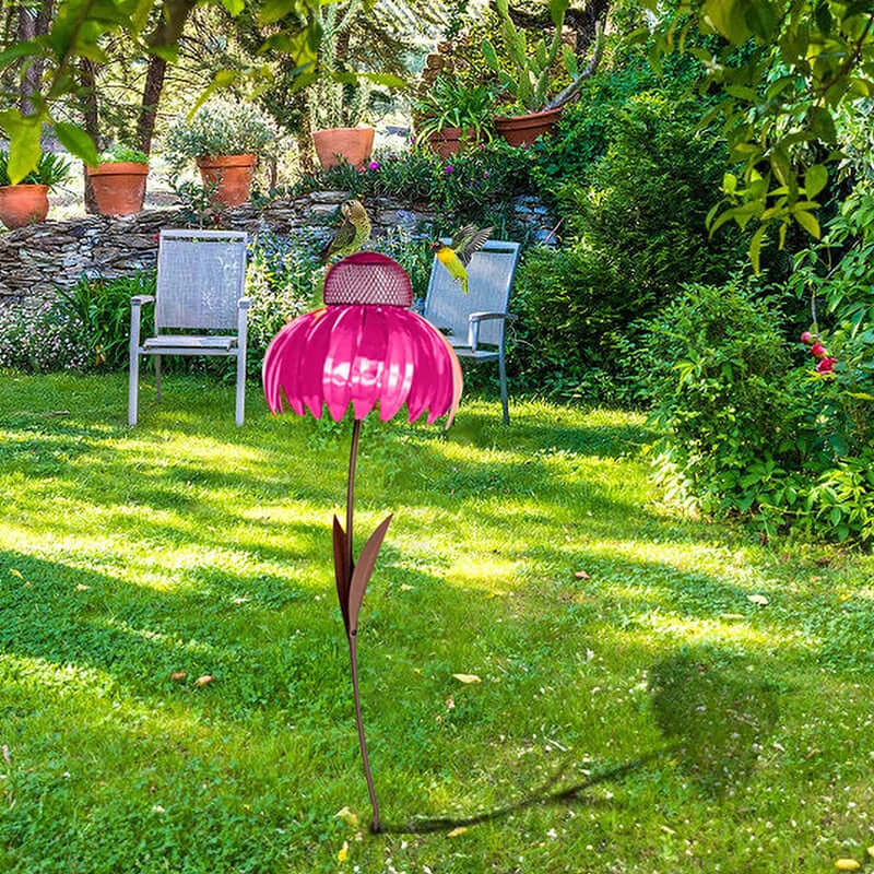 Avelena | Hängendes Metall-Vogelhaus Blumenform Garten Deko
