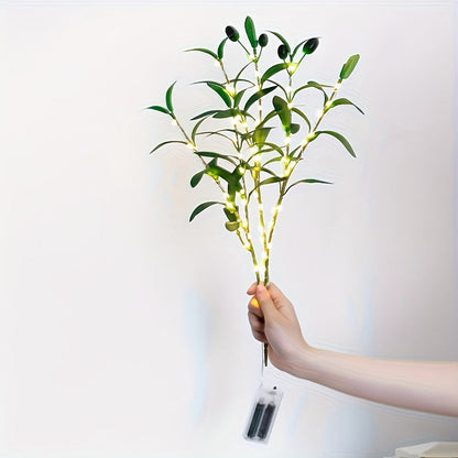 Avelena | Beleuchteter Olivenbaum LED Lampe – Modernes Dekor für festliche Anlässe, Hochzeiten, Geburtstage und Partystimmung, ideal für Esstisch, Schrank oder Café-Dekor