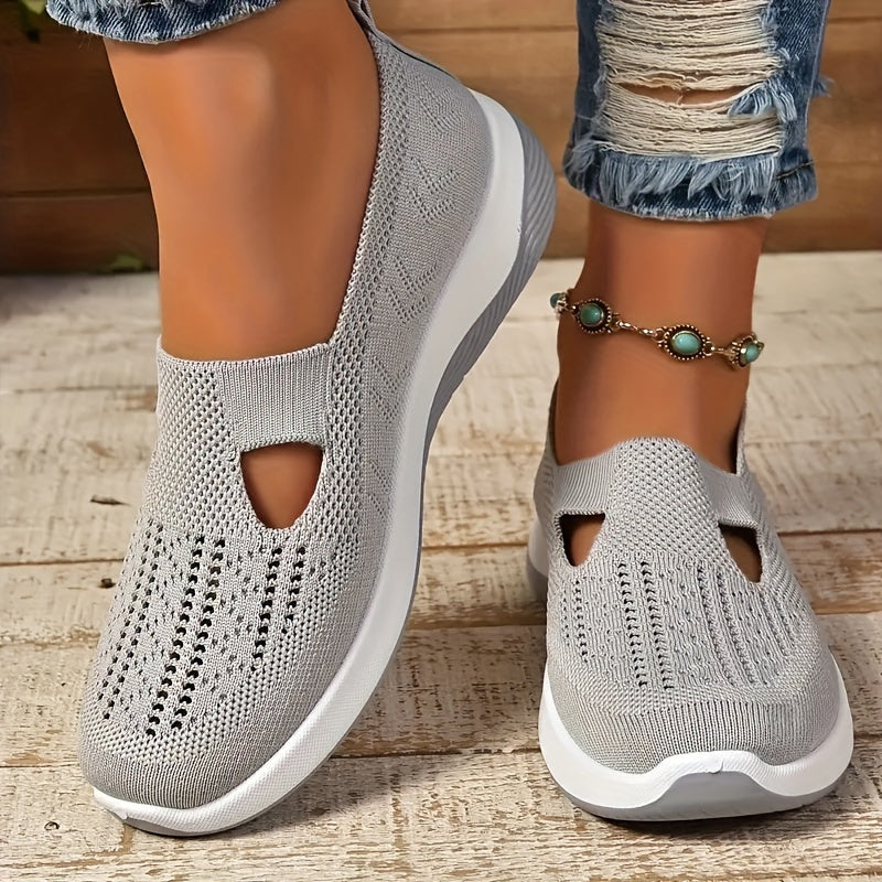 Avelena Leichte Strick-Cut-Out Sneaker für Damen | Atmungsaktiv für den Alltag