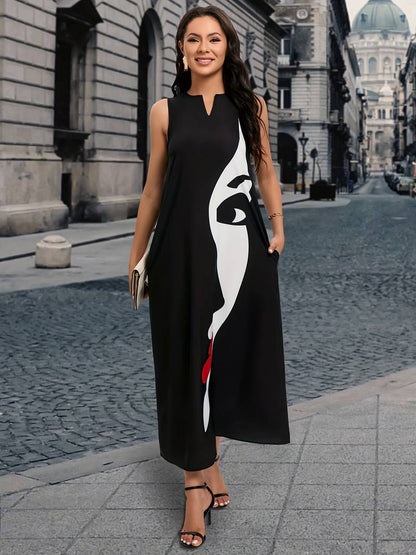 Avelena | Kleid mit Gesichtsaufdruck
