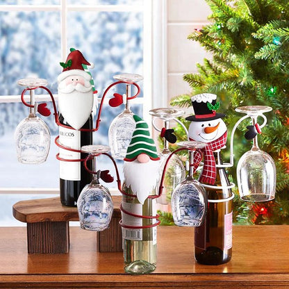 Avelena | Urlaub Weinflasche & Glas Halter - Weihnachtsdekoration