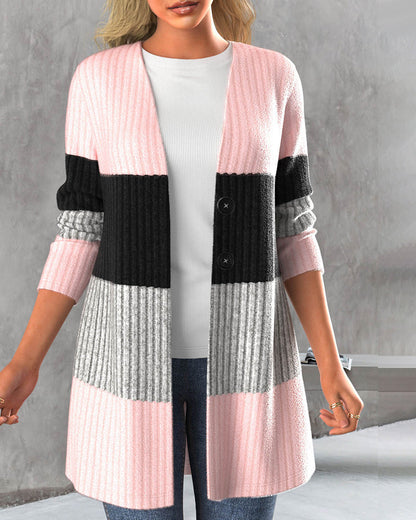 Avelena | Entspannte Jacke mit Farbblöcken