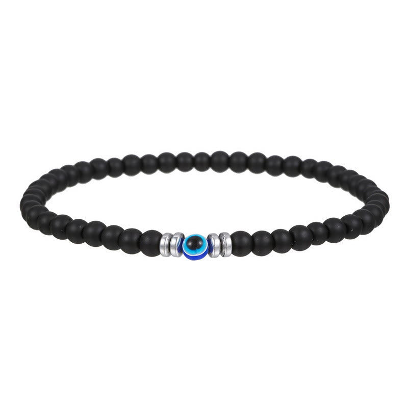 Avelena | Gemachte 4Mm Natürliche Steinarmband mit Bösem Blick Thor Edition für Männer