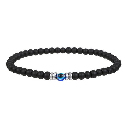 Avelena | Gemachte 4Mm Natürliche Steinarmband mit Bösem Blick Thor Edition für Männer