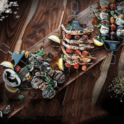 Avelena | Edelstahl 3-zinkige BBQ Grillspieße