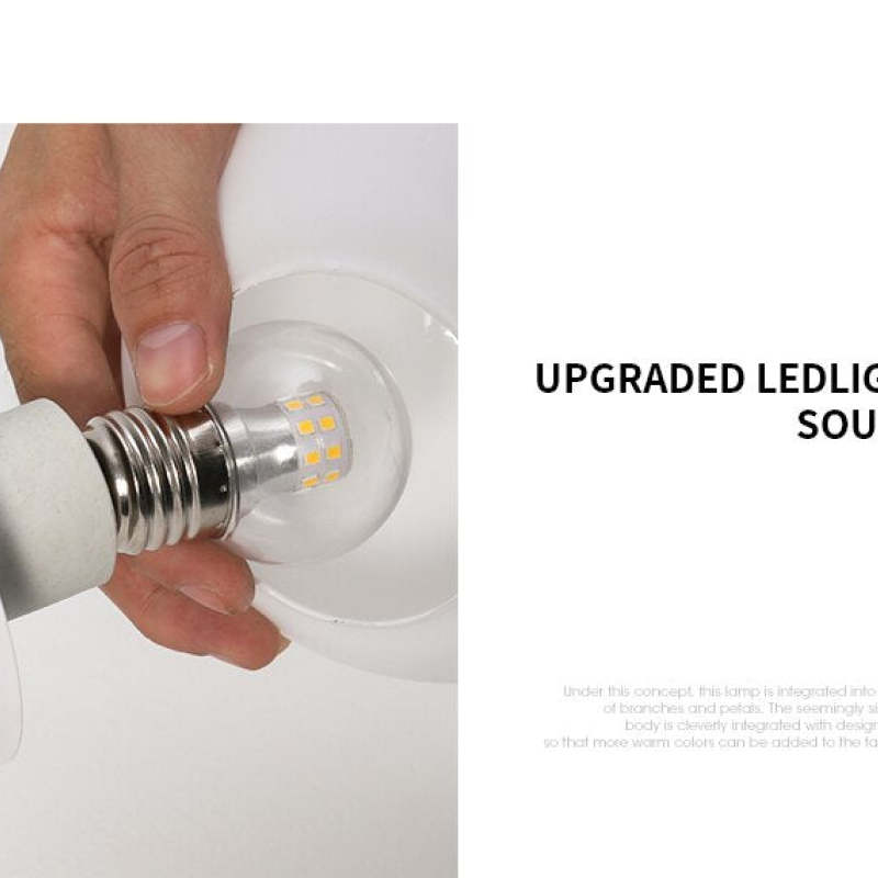 Avelena | Blumenzweig Kronleuchter Wohnzimmer