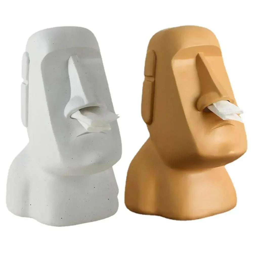 Avelena | Taschentuchbox im Osterinsel-Statuen-Design