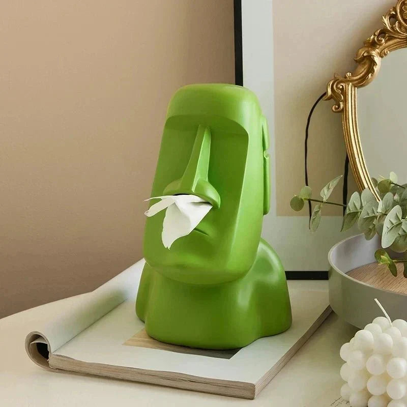 Avelena | Taschentuchbox im Osterinsel-Statuen-Design