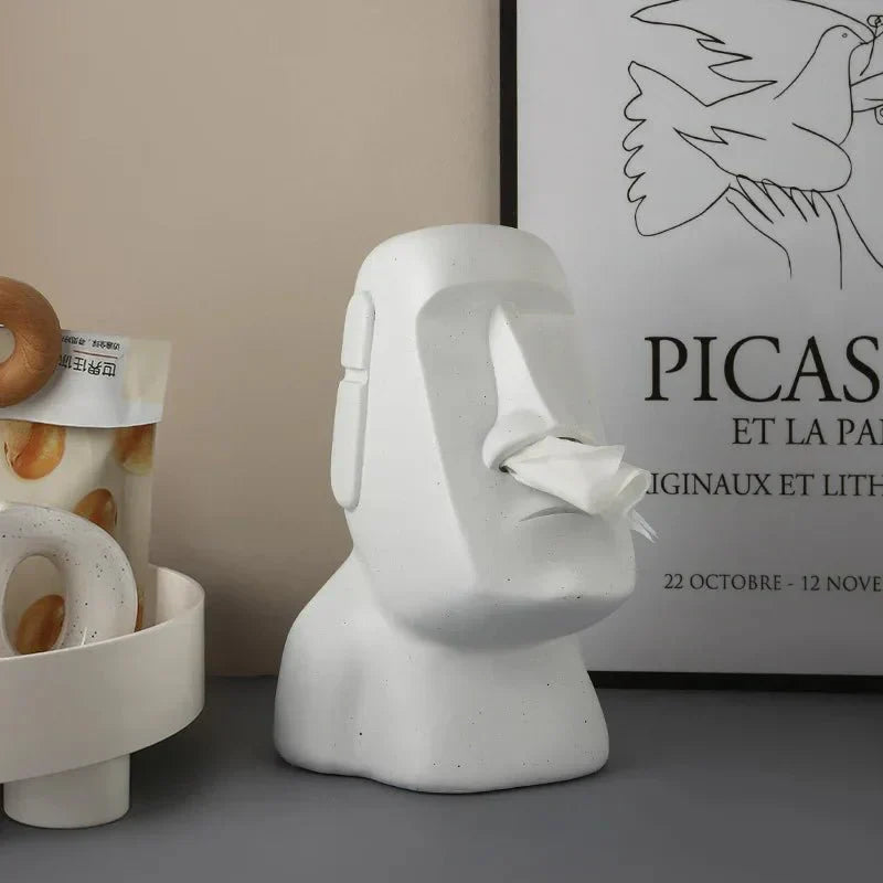 Avelena | Taschentuchbox im Osterinsel-Statuen-Design