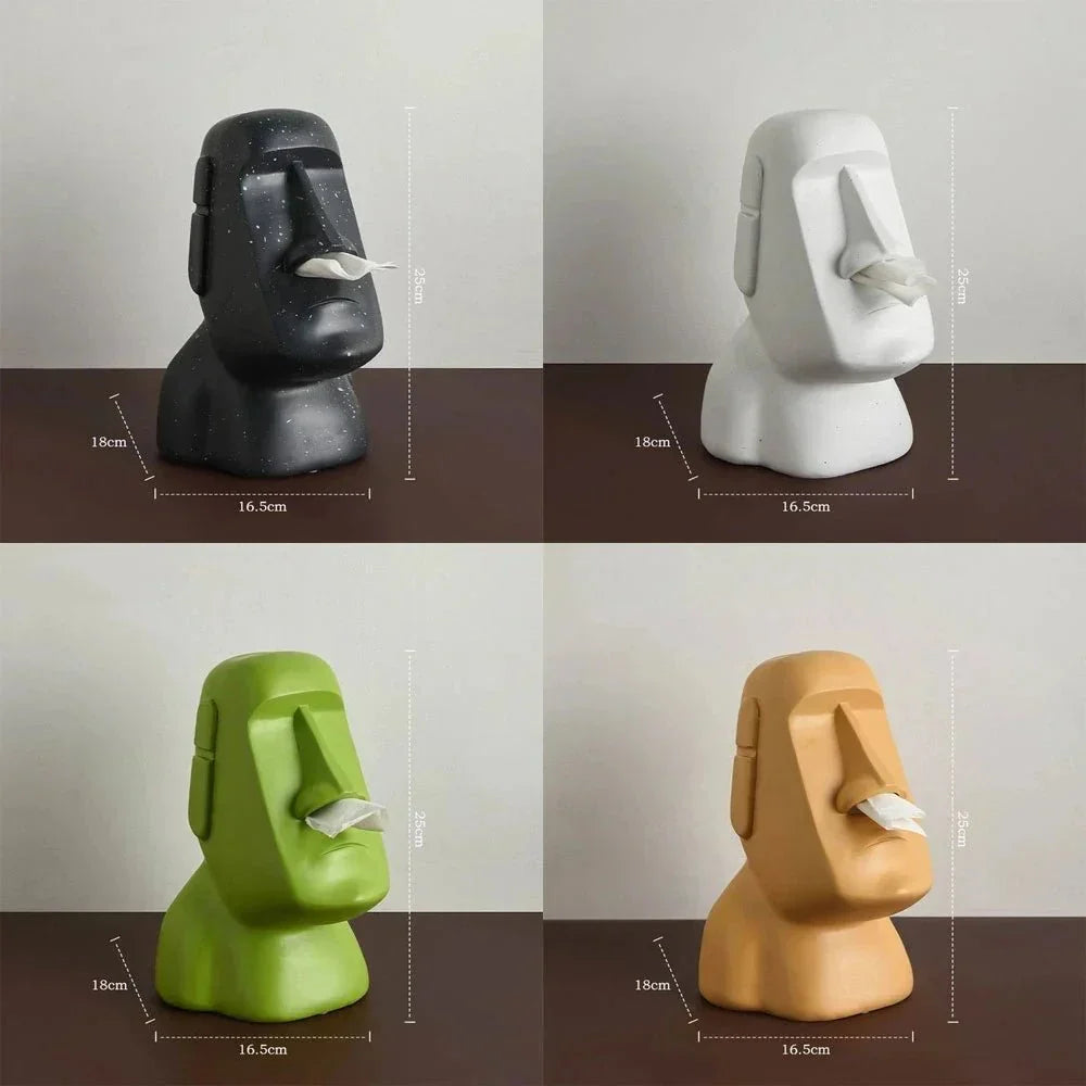 Avelena | Taschentuchbox im Osterinsel-Statuen-Design