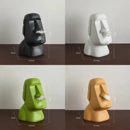 Avelena | Taschentuchbox im Osterinsel-Statuen-Design