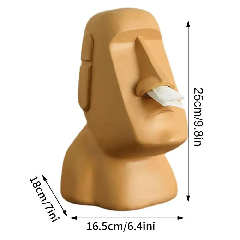 Avelena | Taschentuchbox im Osterinsel-Statuen-Design
